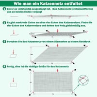 Tatamiyya Macskavédő Háló Erkélyre 6x3m - Dróterősítésű, UV-Álló, Időjárásálló Védőháló Ablakokra és Erkélyekre, Fekete 5
