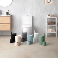 TATAY 6L fürdőszobai szemetes csapó fedéllel, kompakt modern design, fekete 6