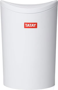 TATAY fürdőszobai szemetes 6L fehér, lengőfedeles modern kuka 2