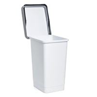 TATAY Smart 25L Odpadkový kôš s výklopným vekom do kuchyne, biely | Plast bez obsahu BPA | Na vnútorné aj vonkajšie použitie | Pre 30 l vrecia | 26x34x47 cm 3