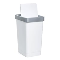 TATAY Smart 25L Odpadkový kôš s výklopným vekom do kuchyne, biely | Plast bez obsahu BPA | Na vnútorné aj vonkajšie použitie | Pre 30 l vrecia | 26x34x47 cm 2