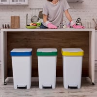 Odpadkový kôš s pedálom TATAY Smart 26x36x47 cm, systém na triedenie odpadu z recyklovaného plastu bez BPA, vhodný do interiéru aj exteriéru 4