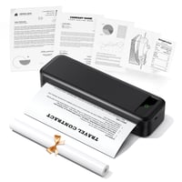 Imprimantă termică portabilă A4 TATTMUSE A285M, imprimantă wireless Bluetooth fără cerneală, negru 1