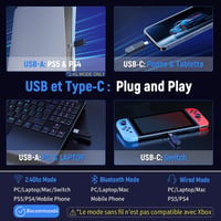 Tatybo Vezeték Nélküli Gamer Fejhallgató Mikrofonnal, 7.1 Surround Hangzás, 35 Órás Akkumulátor, 50mm Meghajtó, Légáteresztő Fülpárnák, PS5  6