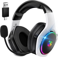 Tatybo WT01 vezeték nélküli gaming headset 2,4 GHz + Bluetooth, PS5/PS4/PC/Switch - fekete-fehér 1