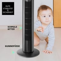 Taurus TF780 Babel RC Samostojeći ventilator s daljinskim upravljačem, 45 W, 3 brzine, bijeli, samostojeći stupni ventilator 7