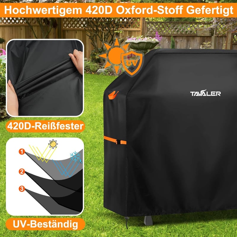 Tavaler 120x60x120cm Vízálló Grillhuzat 420D Oxford Szövet Weber Enders Char Broil