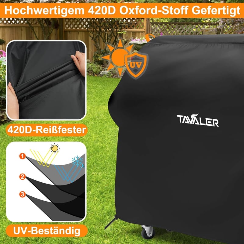 Tavaler Grillhuzat Vízálló 140x65x120cm Oxford Szövet Grill Védőhuzat