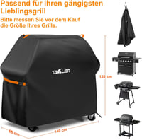 Tavaler Grillhuzat Vízálló 140x65x120cm Oxford Szövet Grill Védőhuzat 2
