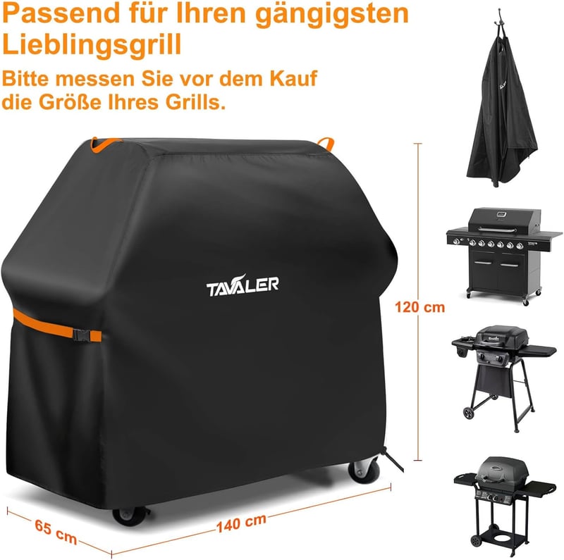 Tavaler Grillhuzat Vízálló 140x65x120cm Oxford Szövet Grill Védőhuzat