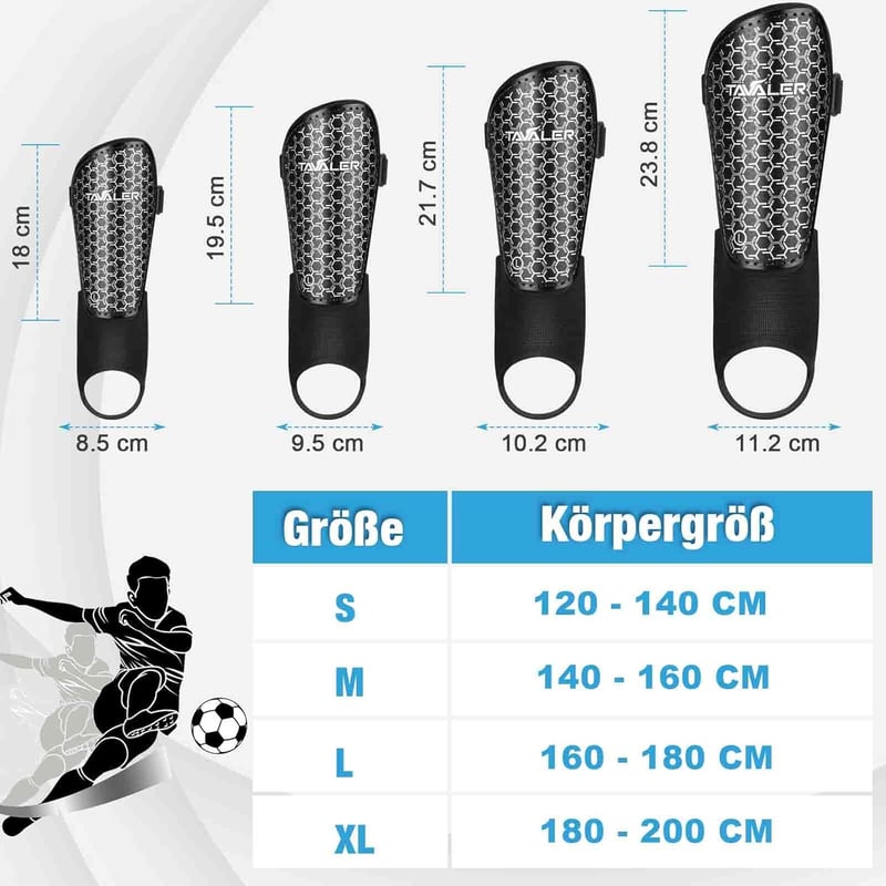 Tavaler Lábszárvédő Állítható Pánt és Bokavédelem Focisporthoz Gyerekek Férfiak Fiúk Lányok - M mit Knöchelschutz