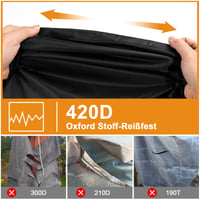 Tavaler Ochranný obal na slnečník pre slnečníky 2-3 m (196x30/50 cm) | S tyčou, vodoodolný, vetruodolný, UV odolný materiál 420D Oxford, obal na slnečník odolný voči snehu 3