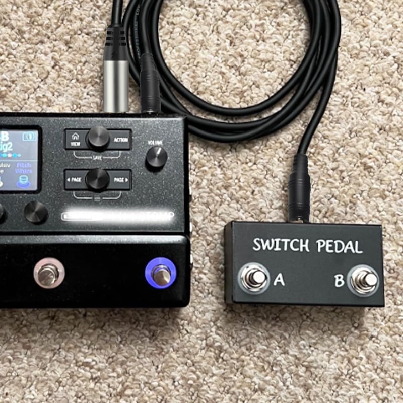 Tavsou Dual Switch Gitár Effekt Pedál TRS Kábellel 6.35mm