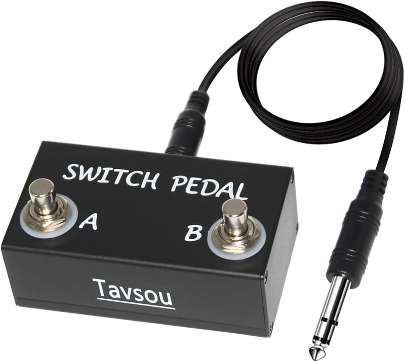 Tavsou Dual Switch Gitár Effekt Pedál TRS Kábellel 6.35mm