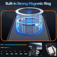 Magnetický kryt s stojanom pre Xiaomi Redmi Note 15 Pro 5G, matný priehľadný PC+TPU - čierny 5