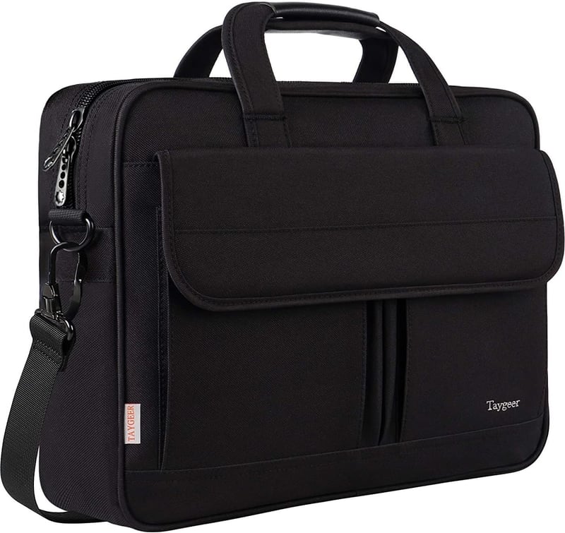 Taygeer 15.6 Colos Vízálló Laptop Táska Messenger Válltáska Fekete