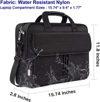 Taygeer 15.6 Colos Vízálló Laptop Táska Messenger Válltáska Fekete 5