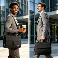 Taygeer 15.6 Colos Vízálló Laptop Táska Messenger Válltáska Fekete 2