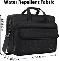 Taygeer 17 Colos Laptop Táska - Bővíthető, Vízálló Üzleti Aktatáska Férfiaknak és Nőknek, Hordozható Válltáska Notebook/Tablet/HP/Dell Eszkö 7