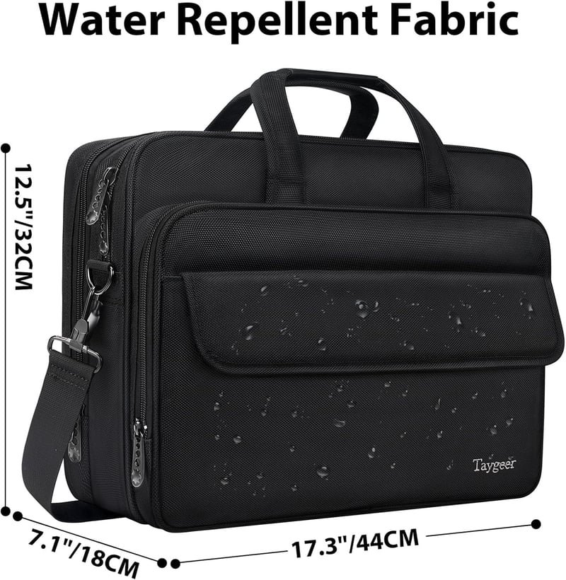 Taygeer 17 Colos Laptop Táska - Bővíthető, Vízálló Üzleti Aktatáska Férfiaknak és Nőknek, Hordozható Válltáska Notebook/Tablet/HP/Dell Eszkö