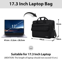 Taygeer 17 Colos Laptop Táska - Bővíthető, Vízálló Üzleti Aktatáska Férfiaknak és Nőknek, Hordozható Válltáska Notebook/Tablet/HP/Dell Eszkö 4