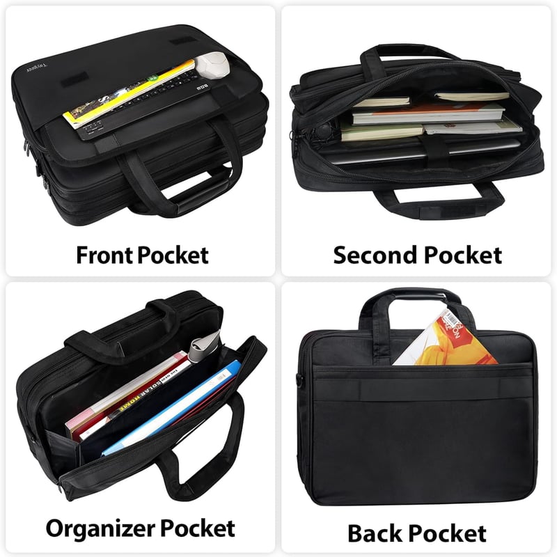 Taygeer 17 Colos Laptop Táska - Bővíthető, Vízálló Üzleti Aktatáska Férfiaknak és Nőknek, Hordozható Válltáska Notebook/Tablet/HP/Dell Eszkö