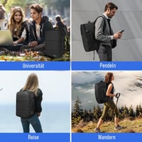 Taygeer Ryanair kabínový batoh 40x20x25 cm, čierny, s priehradkou na obuv, príručná batožina pre ženy 8