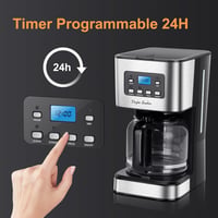 Taylor Swoden Darcy 950W Filteres Kávéfőző, 1,5L Kapacitás, 12 Csészés, Időzítővel, Automata Kikapcsolással, Csepegésgátlóval és Melegen Tar 3