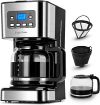 Taylor Swoden Darcy 950W Filteres Kávéfőző, 1,5L Kapacitás, 12 Csészés, Időzítővel, Automata Kikapcsolással, Csepegésgátlóval és Melegen Tar 1