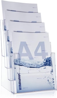 Taymar 4C230 asztali prospektustartó A4, 4 szintes - átlátszó 6