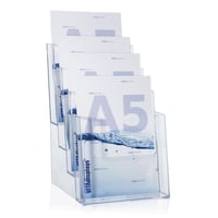 Suport de birou pentru broșuri și pliante Taymar DIN A5, 4 compartimente, 4 niveluri, Transparent 1