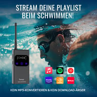 Plavecké slúchadlá s kostným vedením Tayogo T6-W25 – s bezdrôtovým vysielačom, vodotesnosť IPX8, kompatibilné so Spotify a Audible, komunikácia pre plaveckých trénerov 2