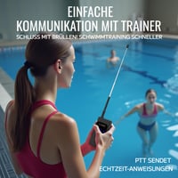 Plavecké slúchadlá s kostným vedením Tayogo T6-W25 – s bezdrôtovým vysielačom, vodotesnosť IPX8, kompatibilné so Spotify a Audible, komunikácia pre plaveckých trénerov 6