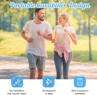 3D krokomer TAZUZFLA s karabínou – čierny 3