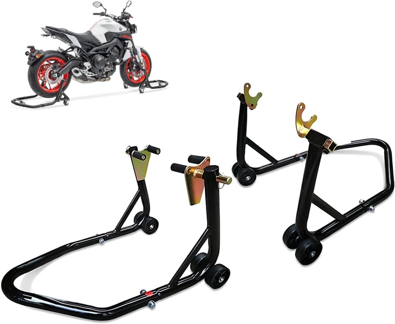 TAZZOR Motoros Emelő Szett 2db Elöl-Hátul Javítóállvány Magas Stabilitás