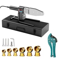 Aparat de sudat țevi PPR TAZZOR 1500W, 20-63 mm, cu reglaj digital al temperaturii 100-320°C, set pentru sudura țevilor din plastic PE cu duze și 1