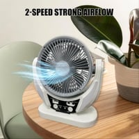 TAZZOR Napelemes Ventilátor Kerthez és Üvegházhoz - 2 Fokozat, LED Világítás 7