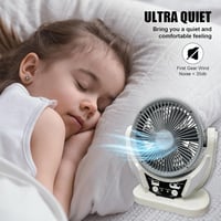 TAZZOR Napelemes Ventilátor Kerthez és Üvegházhoz - 2 Fokozat, LED Világítás 3