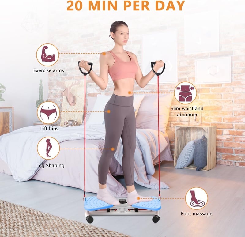 TAZZOR Twist Waist Machine Pedométerrel, 120 kg Terhelhetőség, Digitális Kijelzővel
