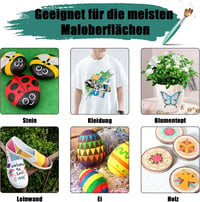 TBC The Best Crafts 36 darabos akrillfesték készlet 60 ml + 10 ecset, vízálló 6