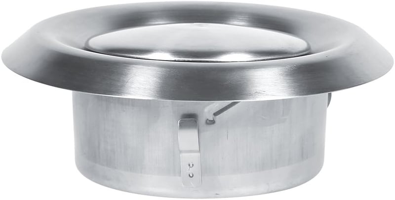 Tbest 125 mm Rozsdamentes Acél Szellőzőrács - Állítható Légáramlású Kör Alakú Szellőzőszelep Falra és Mennyezetre - Dekoratív Szellőzőnyílás