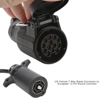 Tbest 13-Pin Utánfutó Csatlakozó 7-Pólusú Adapter Autó Teherautó Kábel 4