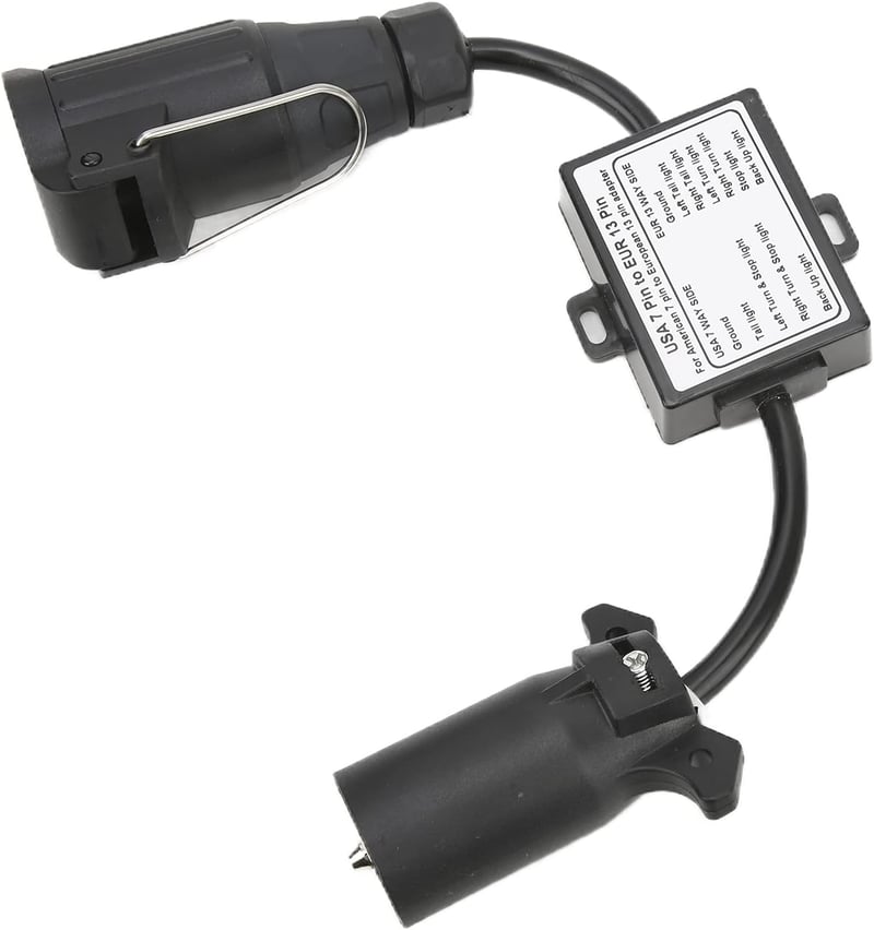 Tbest 13-Pin Utánfutó Csatlakozó 7-Pólusú Adapter Autó Teherautó Kábel