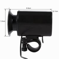 Claxon și sonerie electrică pentru bicicletă Tbest, cu 6 sunete puternice, negru, alarmă electronică cu ultrasunete, accesoriu montabil pe ghidon 6