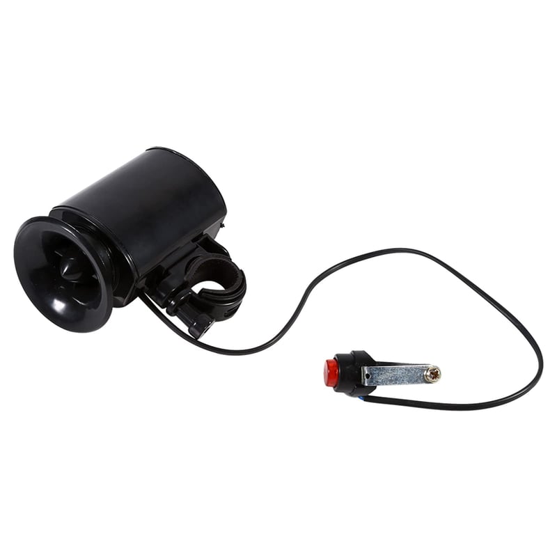 Claxon și sonerie electrică pentru bicicletă Tbest, cu 6 sunete puternice, negru, alarmă electronică cu ultrasunete, accesoriu montabil pe ghidon
