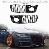 Tbest voštinová mriežka predného hmlového svetla, čierna, sada pre ľavú a pravú stranu, Audi A4 B8 2009-2011 7