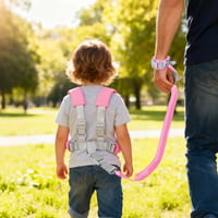Ham și lesă de siguranță pentru copii Tbintul 2 în 1 împotriva pierderii, pentru fete și băieți - Roz, 2,5 m 6