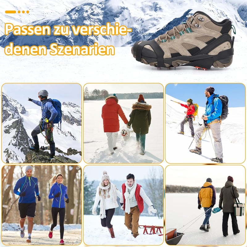 TBoonor Cipőcsatornák Jégcsipeszek Hócsatornák 20 Szöggel Csúszásmentes