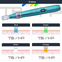 TBPHP P20RL Elektromos Derma Pen LCD Kijelzővel - 8 Sebességfokozat, 25 Cserélhető Tű, Újratölthető Akkumulátor, Kék 6