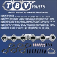 TBVPARTS Kipufogó Sokaság M57/M57N Diesel 2.5 3.0d Öntöttvas E46 E60 E65 X3 X5 2